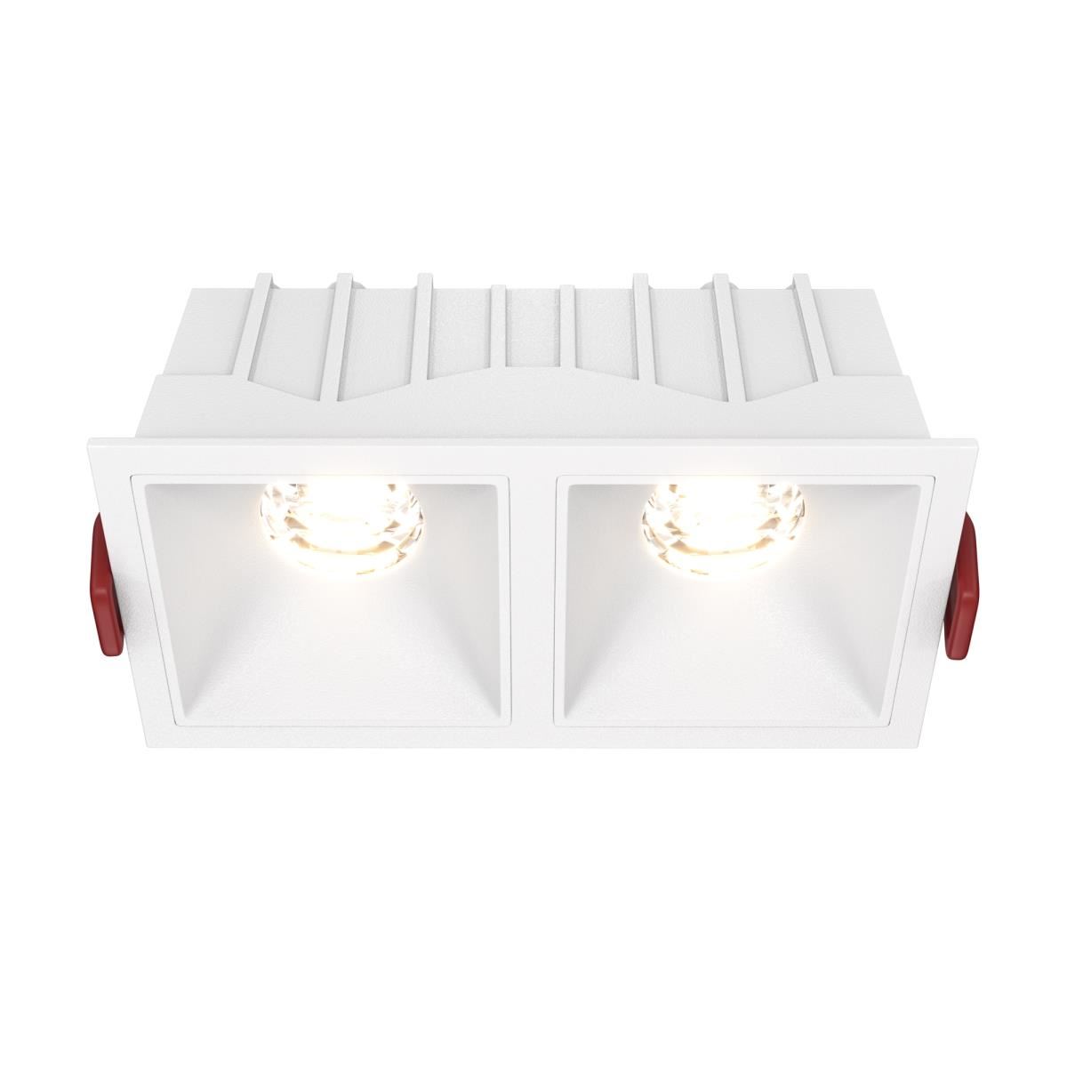 Встраиваемый светильник Alfa LED 3000K 2x10Вт 36° Dim Triac / Maytoni DL043-02-10W3K-D-SQ-W Встраиваемый светильник Alfa LED 3000K 2x10Вт 36° Dim Triac / Maytoni DL043-02-10W3K-D-SQ-W