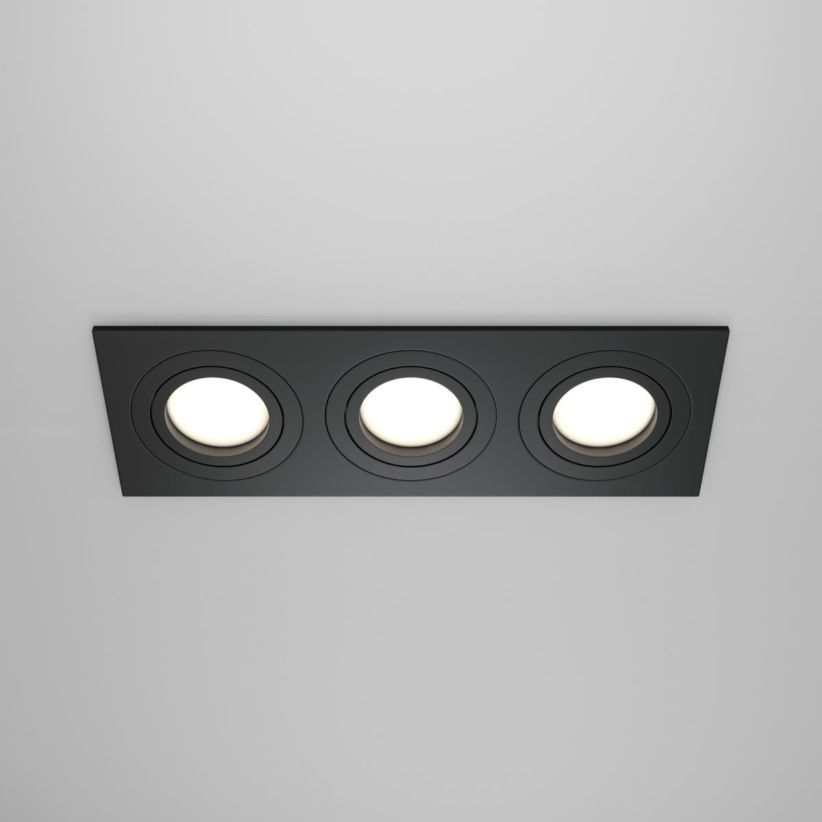 Встраиваемый светильник Atom GU10 3x10Вт / Maytoni DL024-2-03B Встраиваемый светильник Atom GU10 3x10Вт / Maytoni DL024-2-03B