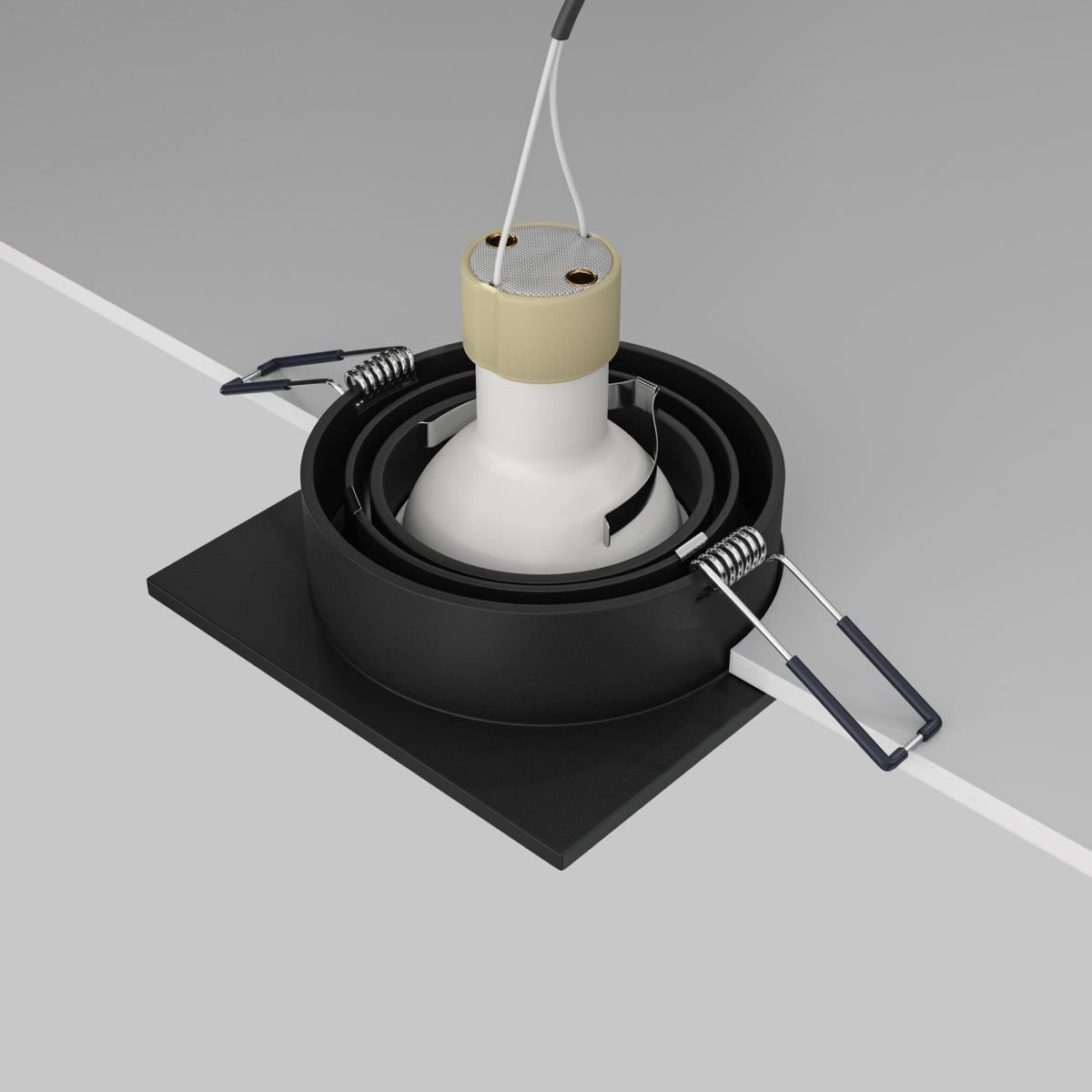 Встраиваемый светильник Atom GU10 10Вт / Maytoni DL024-2-01B Встраиваемый светильник Atom GU10 10Вт / Maytoni DL024-2-01B