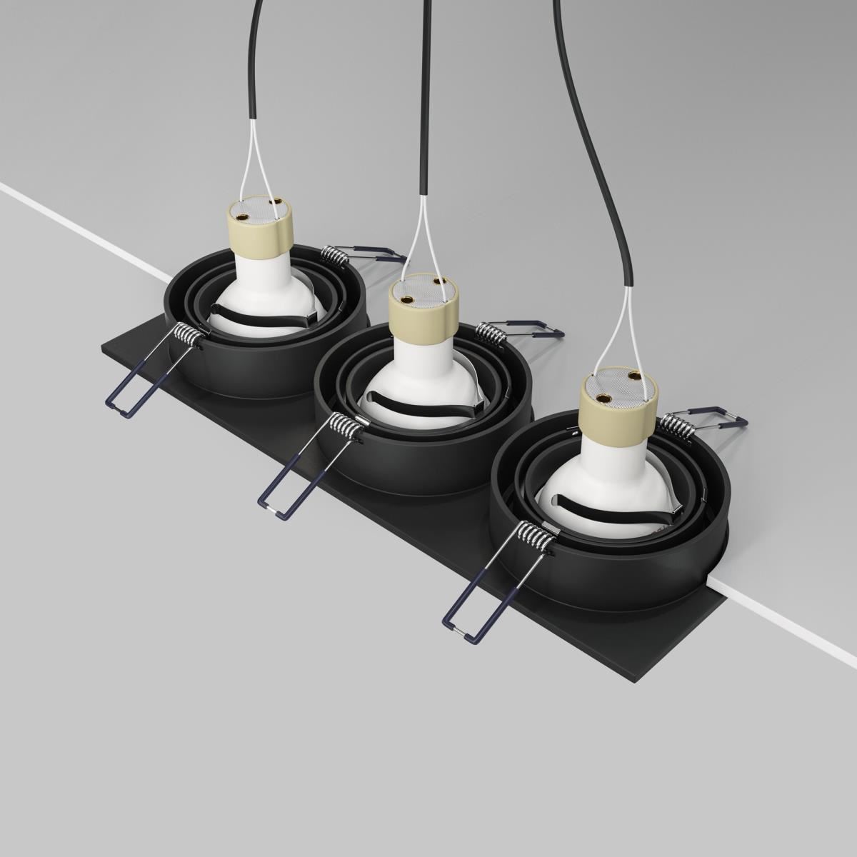 Встраиваемый светильник Atom GU10 3x10Вт / Maytoni DL024-2-03B Встраиваемый светильник Atom GU10 3x10Вт / Maytoni DL024-2-03B