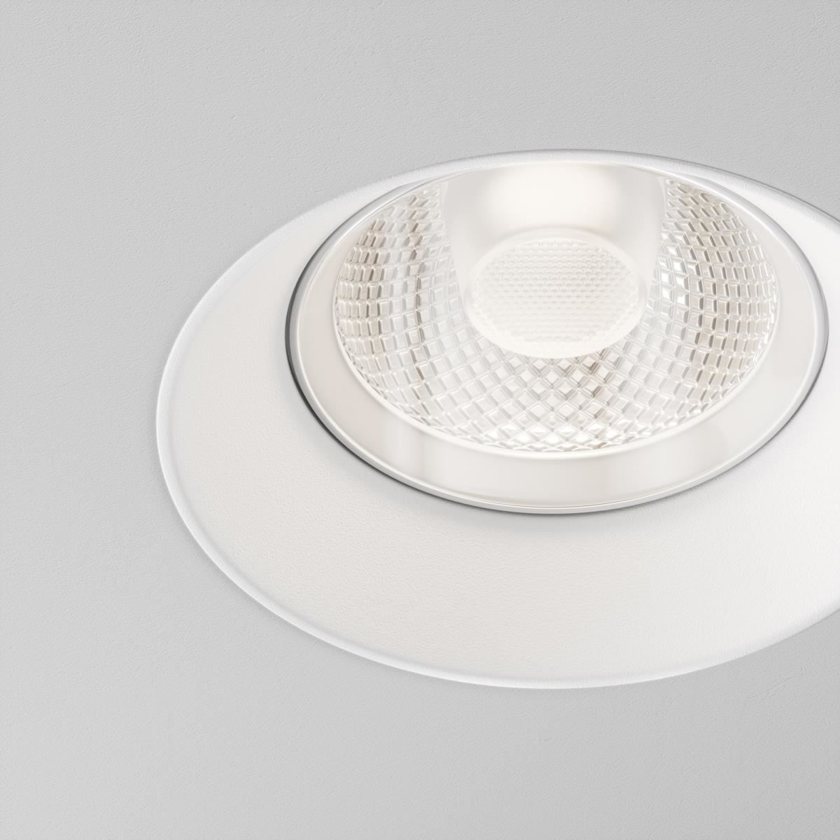 Встраиваемый светильник Flint GU10 10Вт IP 44 / Maytoni DL101-GU10-TRS-W Встраиваемый светильник Flint GU10 10Вт IP 44 / Maytoni DL101-GU10-TRS-W