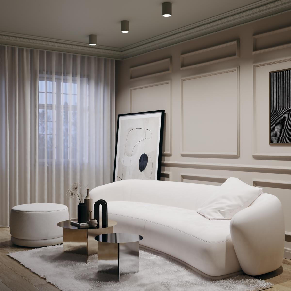 Потолочный светильник Conik gyps GU10 10Вт / Maytoni C001CW-01W-1 Потолочный светильник Conik gyps GU10 10Вт / Maytoni C001CW-01W-1