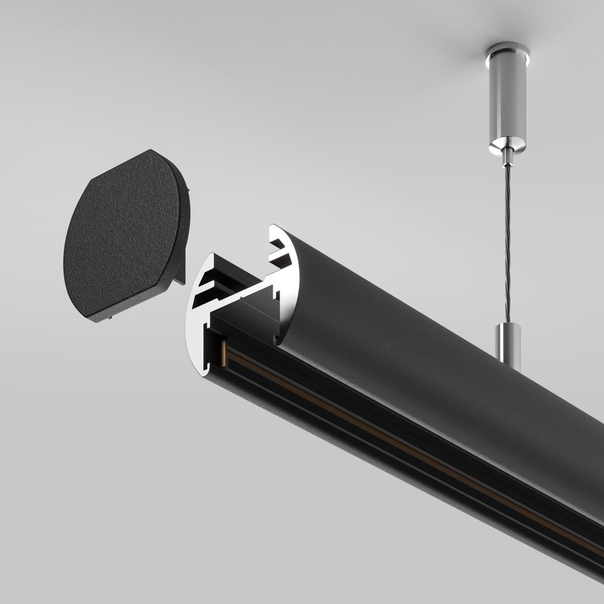 Шинопровод 3м подвесной круглый Basity, черный / Maytoni TRX172-R-113B Шинопровод 3м подвесной круглый Basity, черный / Maytoni TRX172-R-113B