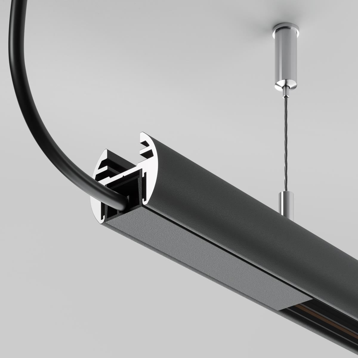 Шинопровод 2м подвесной круглый Basity, черный / Maytoni TRX172-R-112B Шинопровод 2м подвесной круглый Basity, черный / Maytoni TRX172-R-112B