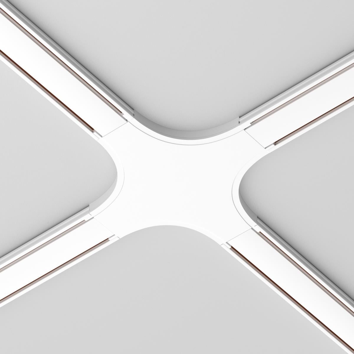 Коннектор питания X-образный Radity белый / Maytoni TRA084CX-11W Коннектор питания X-образный Radity белый / Maytoni TRA084CX-11W