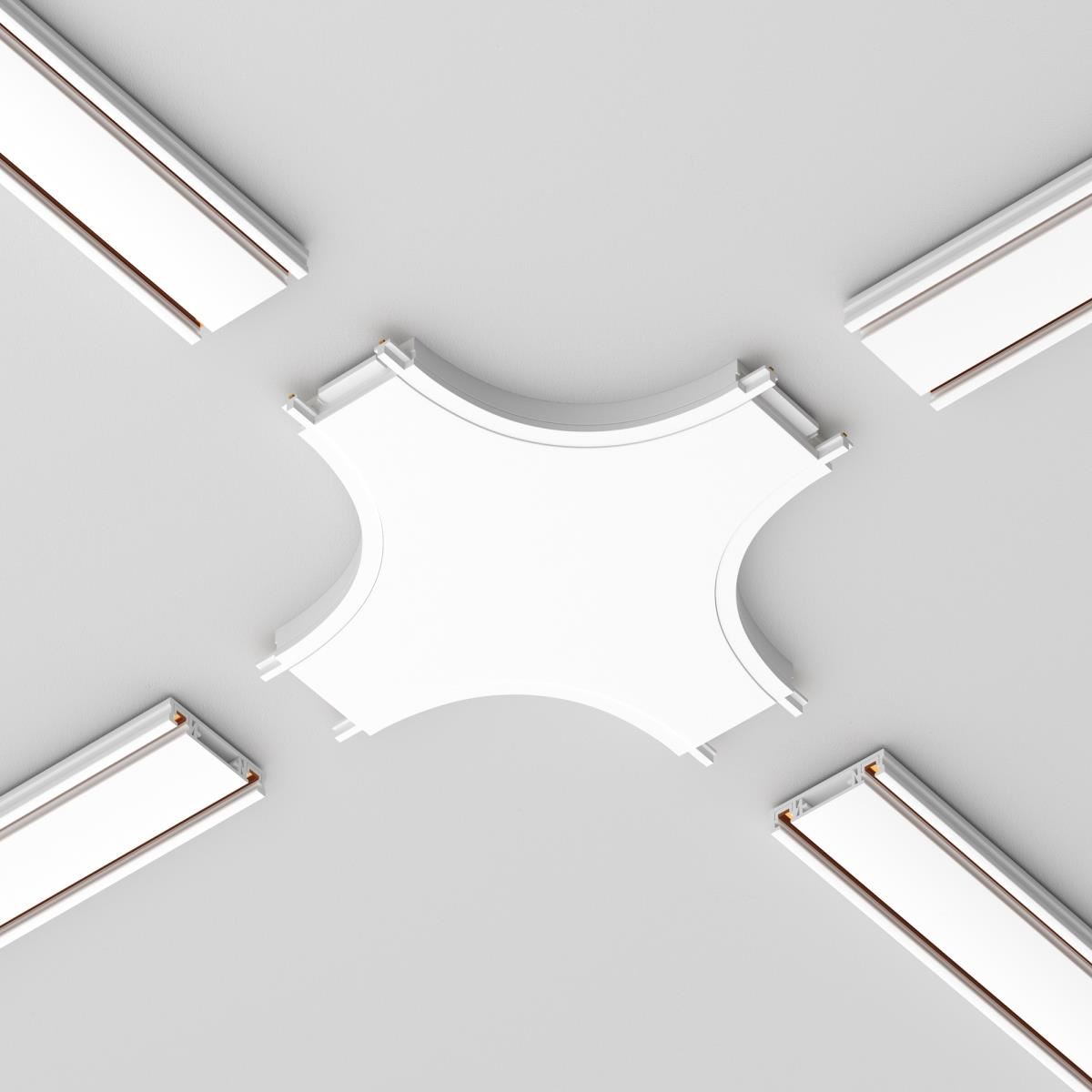 Коннектор питания X-образный Radity белый / Maytoni TRA084CX-11W Коннектор питания X-образный Radity белый / Maytoni TRA084CX-11W