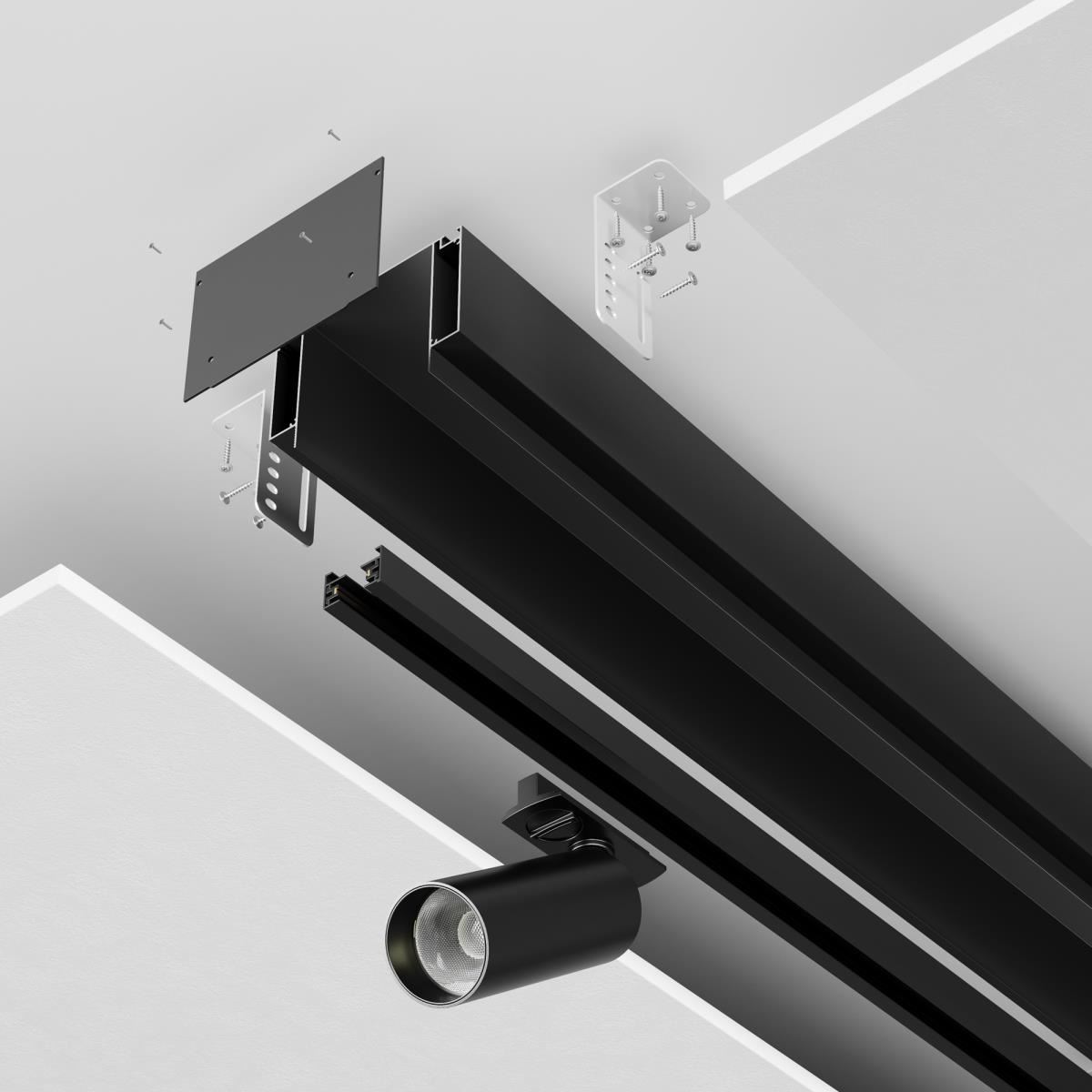 Алюминиевый профиль ниши скрытого монтажа для ГКЛ потолка / Maytoni ALM-11681-PL-B-2M Алюминиевый профиль ниши скрытого монтажа для ГКЛ потолка / Maytoni ALM-11681-PL-B-2M