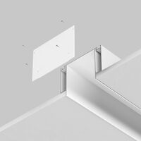 Заглушка декоративная белая - 2шт.+ 8 саморезов для профиля ALM-11681-PL-W-2M / Maytoni ALM013EC-PL-W