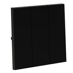 Клавиши для выключателя/переключателя трехклавишного S70 (черный матовый) / Voltum VLS000508