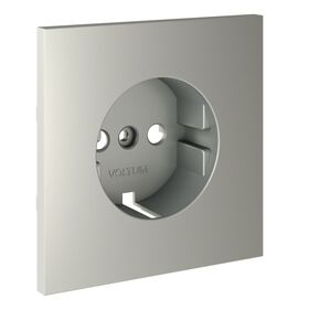 Накладка для розетки с заземлением S70 (сталь) / Voltum VLS000605