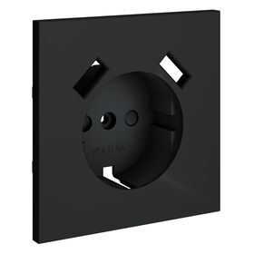 Накладка для розетки с заземлением и защитными шторками, с USB A+A S70 (графит) / Voltum VLS000907