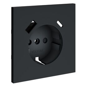 Накладка для розетки с заземлением и защитными шторками, с USB A+C S70 (графит) / Voltum VLS001007