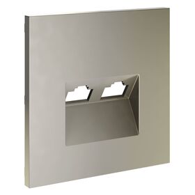 Накладка для розетки компьютерной двойной RJ45+RJ45 кат.6 S70 (шелк) / Voltum VLS001404