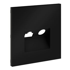 Накладка для розетки TV+RJ45 кат. 6 S70 (черный матовый) / Voltum VLS002708