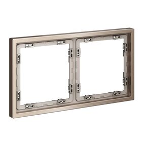 Рамка металлическая на 2 поста S70 Metal (платина) / Voltum VLSM120210