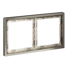 Рамка металлическая на 2 поста S70 Metal (никель) / Voltum VLSM120211