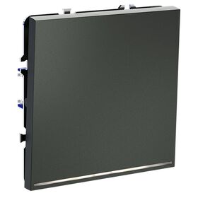 Выключатель одноклавишный с подсветкой S70 (титан) / Voltum VLS010206