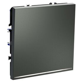 Проходной переключатель одноклавишный с подсветкой S70 (титан) / Voltum VLS010406