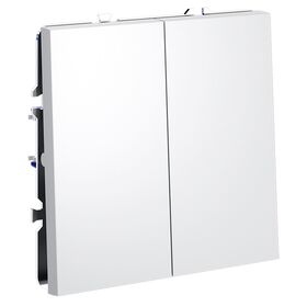 Выключатель с самовозвратом двухклавишный S70 (белый матовый) / Voltum VLS020602