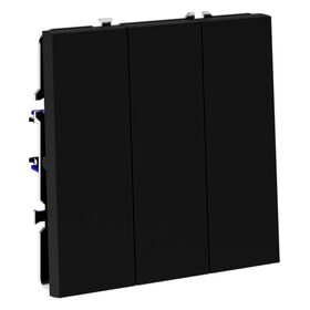 Выключатель трехклавишный S70 (черный матовый) / Voltum VLS030108