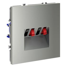 Розетка акустическая 4-местная S70 (сталь) / Voltum VLS060305