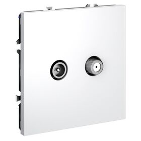 Розетка телевизионная оконечная TV+SAT S70 (белый матовый) / Voltum VLS060402