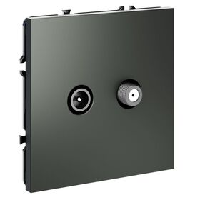 Розетка телевизионная оконечная TV+SAT S70 (титан) / Voltum VLS060406