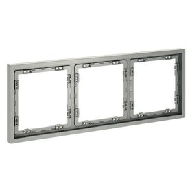 Рамка пластиковая на 3 поста S70 (сталь) / Voltum VLS100305