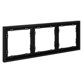 Рамка пластиковая на 3 поста S70 (черный матовый) / Voltum VLS100308