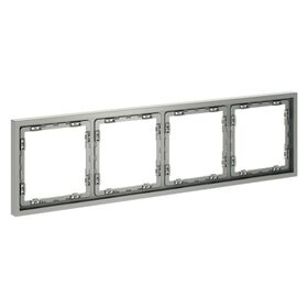 Рамка пластиковая на 4 поста S70 (сталь) / Voltum VLS100405