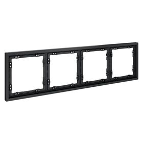 Рамка пластиковая на 4 поста S70 (графит) / Voltum VLS100407