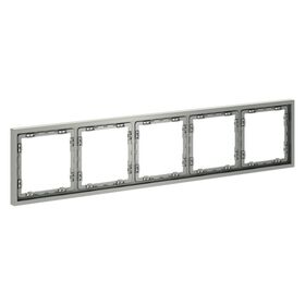 Рамка пластиковая на 5 постов S70 (сталь) / Voltum VLS100505