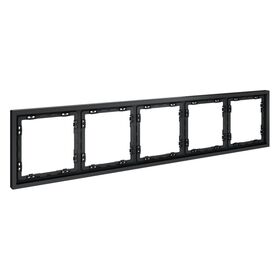 Рамка пластиковая на 5 постов S70 (графит) / Voltum VLS100507