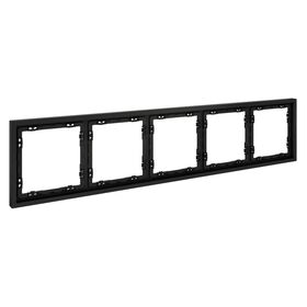Рамка пластиковая на 5 постов S70 (черный матовый) / Voltum VLS100508