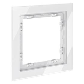 Рамка стеклянная на 1 пост S70 (белый, стекло) / Voltum VLS110101