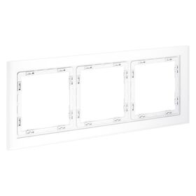 Рамка стеклянная на 3 поста S70 (белый,матовый,стекло) / Voltum VLS110302