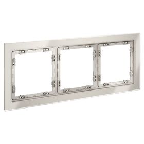 Рамка стеклянная на 3 поста S70 (кашемир, стекло) / Voltum VLS110303