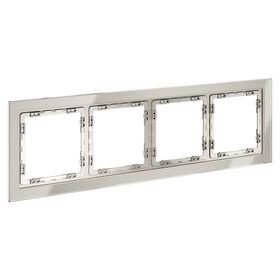 Рамка стеклянная на 4 поста S70 (кашемир, стекло) / Voltum VLS110403