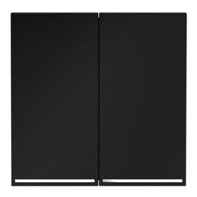 Клавиши для выключателя/переключателя двухклавишного с подсветкой S70 (черный матовый) / Voltum VLS000408