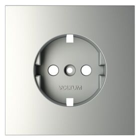 Накладка для розетки с заземлением S70 (сталь) / Voltum VLS000605
