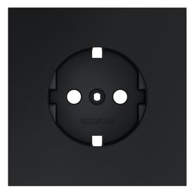 Накладка для розетки с заземлением S70 (графит) / Voltum VLS000607