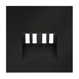 Накладка для розетки акустической 4-местной S70 (черный матовый) / Voltum VLS001508