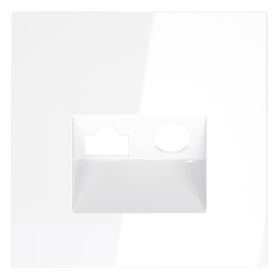 Накладка для розетки TV+RJ45 кат. 6 S70 (белый глянцевый) / Voltum VLS002701