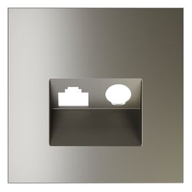 Накладка для розетки TV+RJ45 кат. 6 S70 (шелк) / Voltum VLS002704