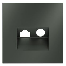 Накладка для розетки TV+RJ45 кат. 6 S70 (титан) / Voltum VLS002706