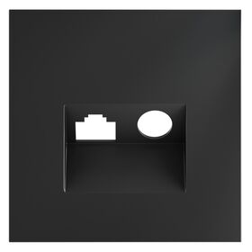 Накладка для розетки TV+RJ45 кат. 6 S70 (графит) / Voltum VLS002707