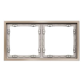 Рамка металлическая на 2 поста S70 Metal (платина) / Voltum VLSM120210