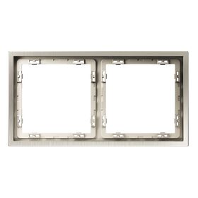 Рамка металлическая на 2 поста S70 Metal (никель) / Voltum VLSM120211