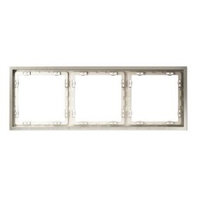 Рамка металлическая на 3 поста S70 Metal (никель) / Voltum VLSM120311