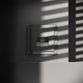 Розетка компьютерная RJ45 кат.6 S70 (титан) / Voltum VLS060106